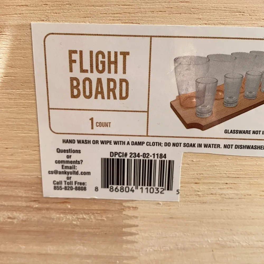 New unfinished Wooden flight board tray  bar accessory Target bullesye spot